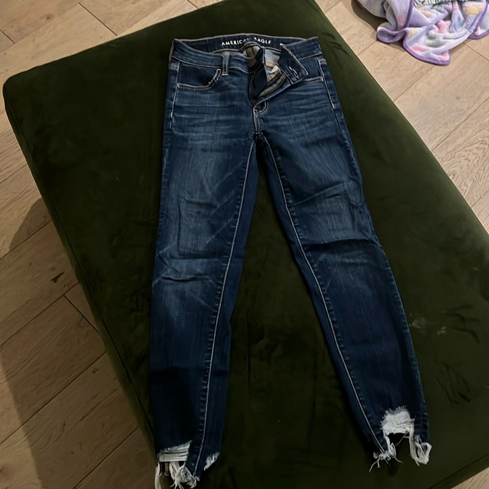 American eagle high rise jeggjng crop size 0
